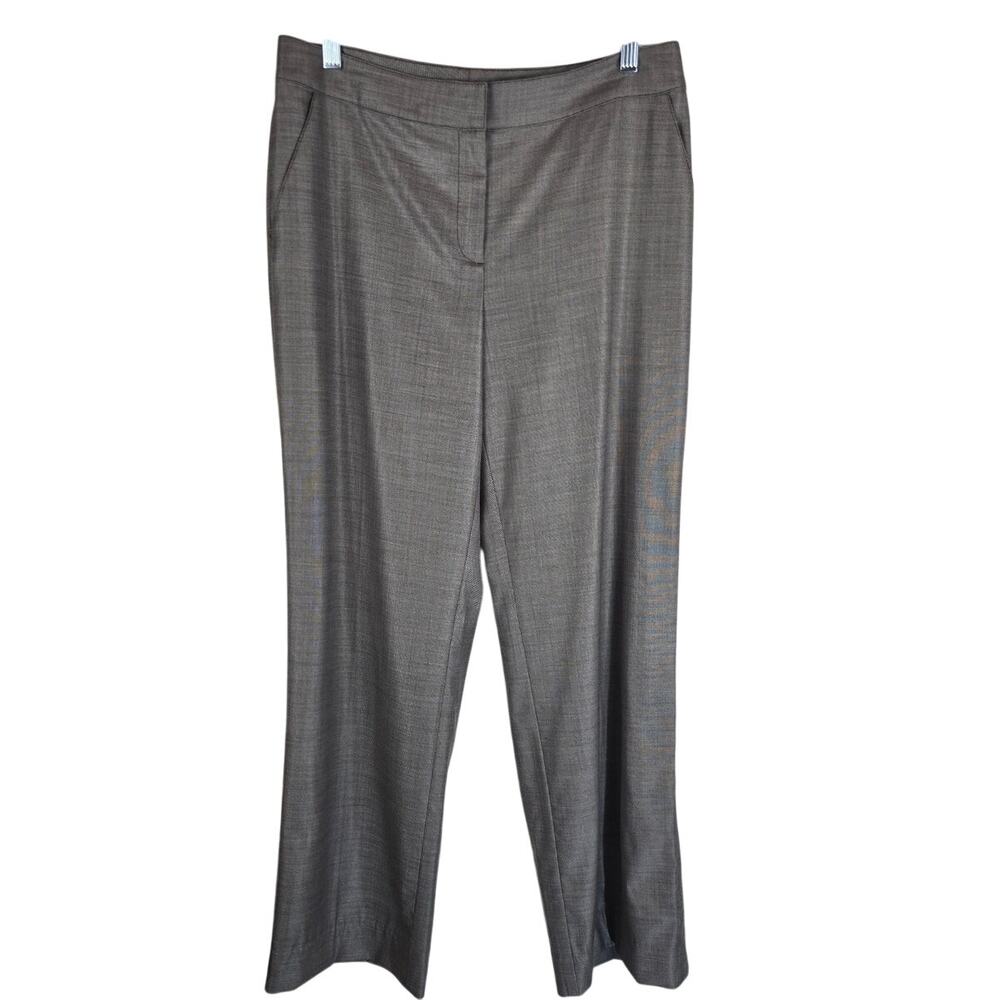 St. John Wool Silk Blend Business Work Wear Gray Women's Dress Pants 8